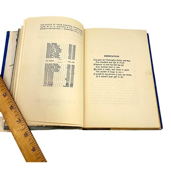 Milne The House At Pooh Corner Book Dutton Winnie-the-Pooh HC DJ 1945 Vintage - Picture 5 of 11